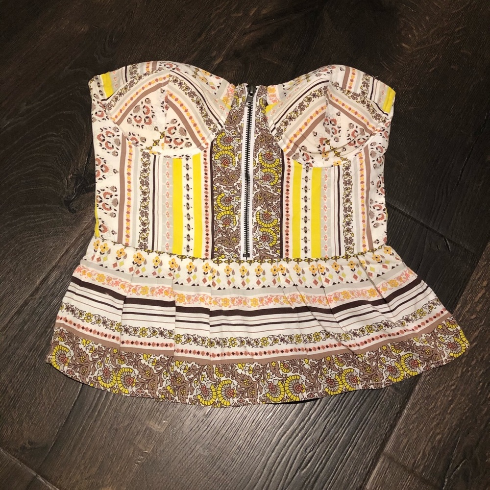 American Rag Strapless Peplum Top